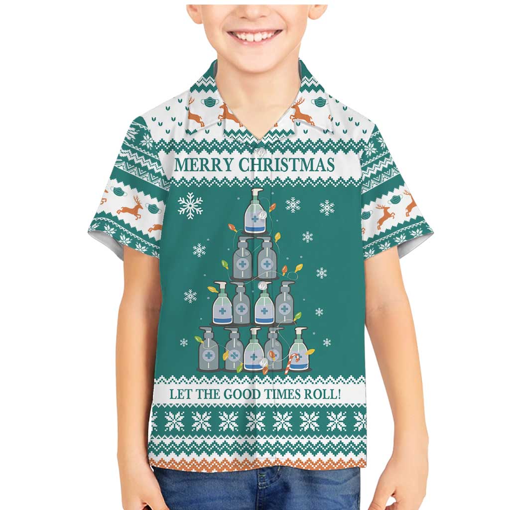 Sanitizer Merry Christmas Family Matching Mermaid Dress and Hawaiian Shirt Xmas Holiday Patterns - Wonder Print Shop