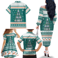 Sanitizer Merry Christmas Family Matching Off The Shoulder Long Sleeve Dress and Hawaiian Shirt Xmas Holiday Patterns - Wonder Print Shop