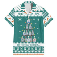 Sanitizer Merry Christmas Family Matching Off The Shoulder Long Sleeve Dress and Hawaiian Shirt Xmas Holiday Patterns - Wonder Print Shop