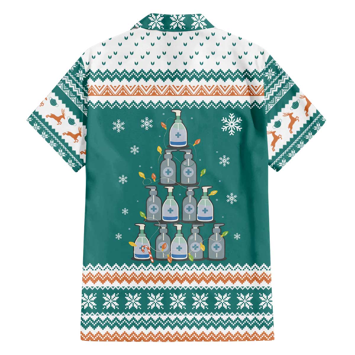 Sanitizer Merry Christmas Family Matching Off The Shoulder Long Sleeve Dress and Hawaiian Shirt Xmas Holiday Patterns - Wonder Print Shop