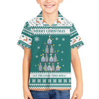 Sanitizer Merry Christmas Family Matching Off The Shoulder Long Sleeve Dress and Hawaiian Shirt Xmas Holiday Patterns - Wonder Print Shop