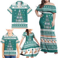 Sanitizer Merry Christmas Family Matching Off Shoulder Maxi Dress and Hawaiian Shirt Xmas Holiday Patterns - Wonder Print Shop