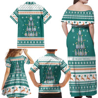 Sanitizer Merry Christmas Family Matching Off Shoulder Maxi Dress and Hawaiian Shirt Xmas Holiday Patterns - Wonder Print Shop