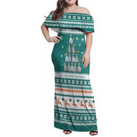 Sanitizer Merry Christmas Family Matching Off Shoulder Maxi Dress and Hawaiian Shirt Xmas Holiday Patterns - Wonder Print Shop