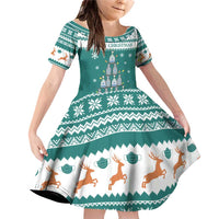 Sanitizer Merry Christmas Family Matching Off Shoulder Short Dress and Hawaiian Shirt Xmas Holiday Patterns - Wonder Print Shop