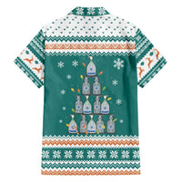 Sanitizer Merry Christmas Family Matching Off Shoulder Short Dress and Hawaiian Shirt Xmas Holiday Patterns - Wonder Print Shop