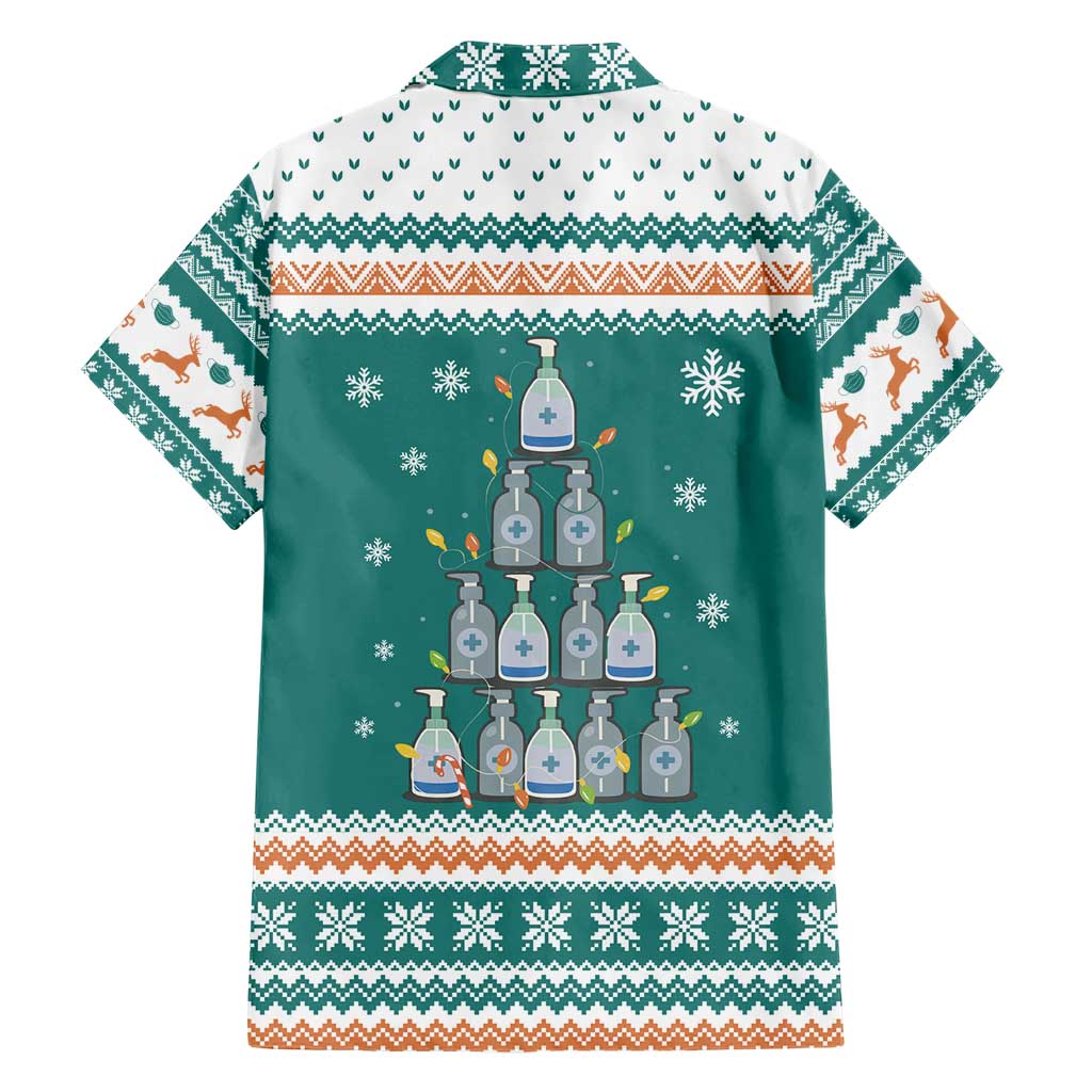 Sanitizer Merry Christmas Family Matching Short Sleeve Bodycon Dress and Hawaiian Shirt Xmas Holiday Patterns - Wonder Print Shop