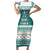 Sanitizer Merry Christmas Family Matching Short Sleeve Bodycon Dress and Hawaiian Shirt Xmas Holiday Patterns - Wonder Print Shop