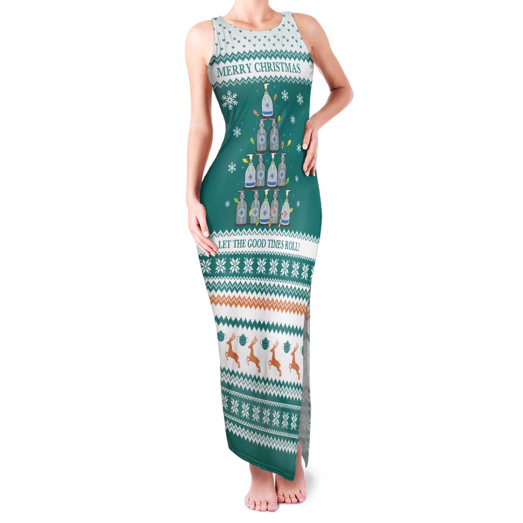 Sanitizer Merry Christmas Family Matching Tank Maxi Dress and Hawaiian Shirt Xmas Holiday Patterns - Wonder Print Shop