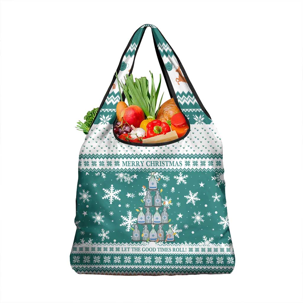 Sanitizer Merry Christmas Grocery Bag Xmas Holiday Patterns - Wonder Print Shop