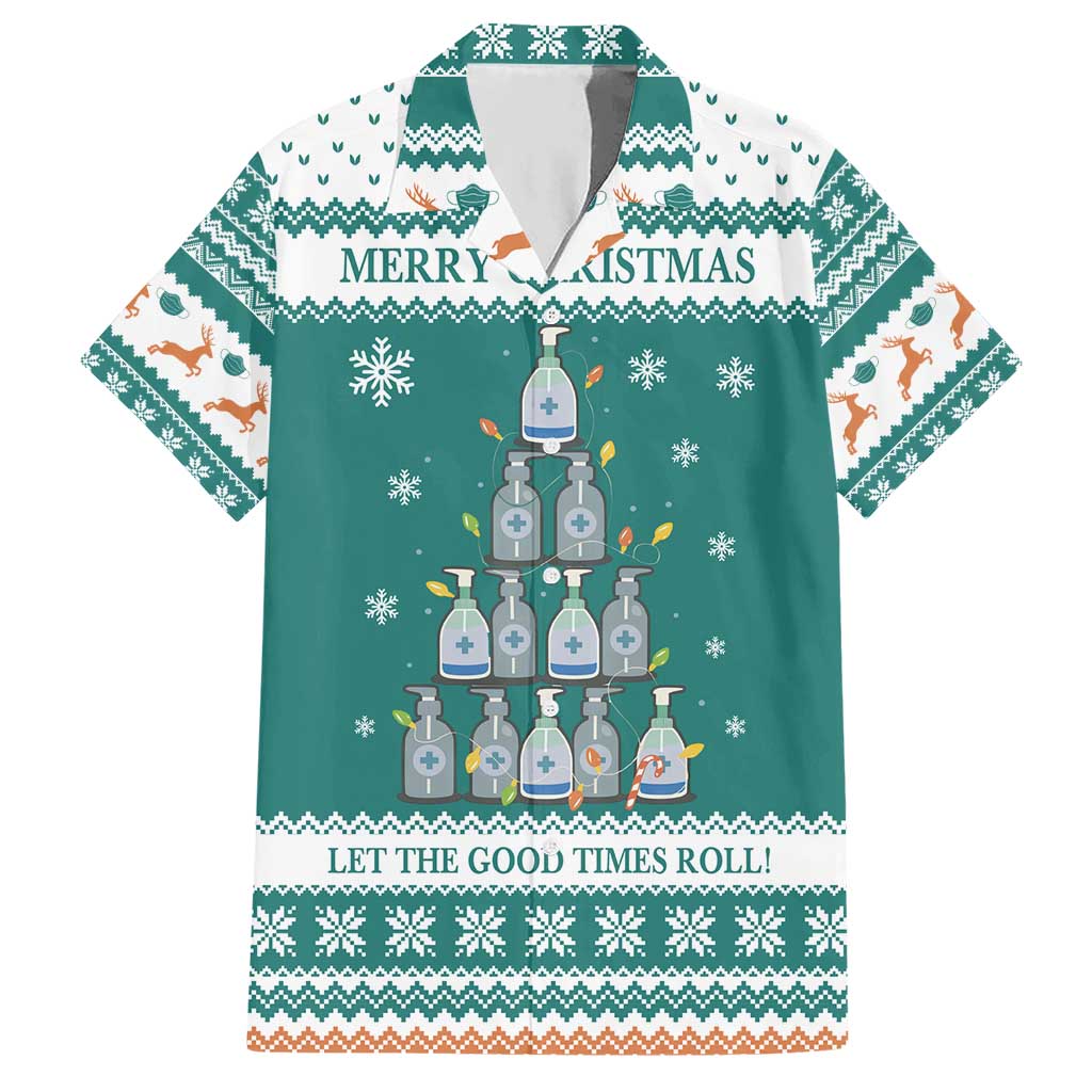 Sanitizer Merry Christmas Hawaiian Shirt Xmas Holiday Patterns - Wonder Print Shop