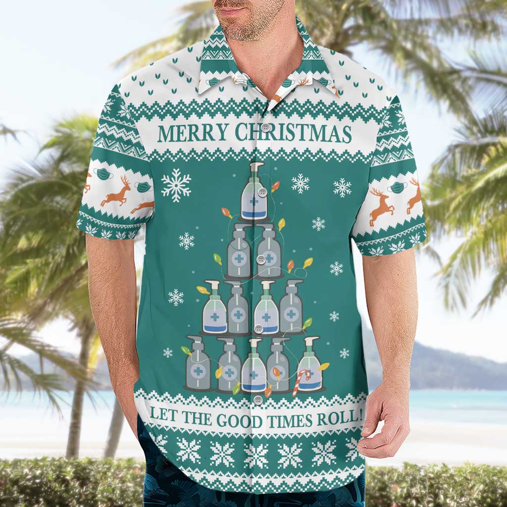 Sanitizer Merry Christmas Hawaiian Shirt Xmas Holiday Patterns - Wonder Print Shop