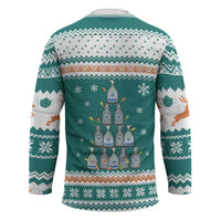 Sanitizer Merry Christmas Hockey Jersey Xmas Holiday Patterns - Wonder Print Shop