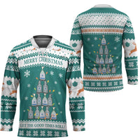 Sanitizer Merry Christmas Hockey Jersey Xmas Holiday Patterns - Wonder Print Shop