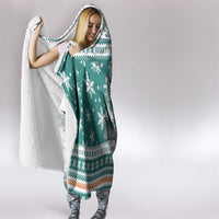 Sanitizer Merry Christmas Hooded Blanket Xmas Holiday Patterns - Wonder Print Shop