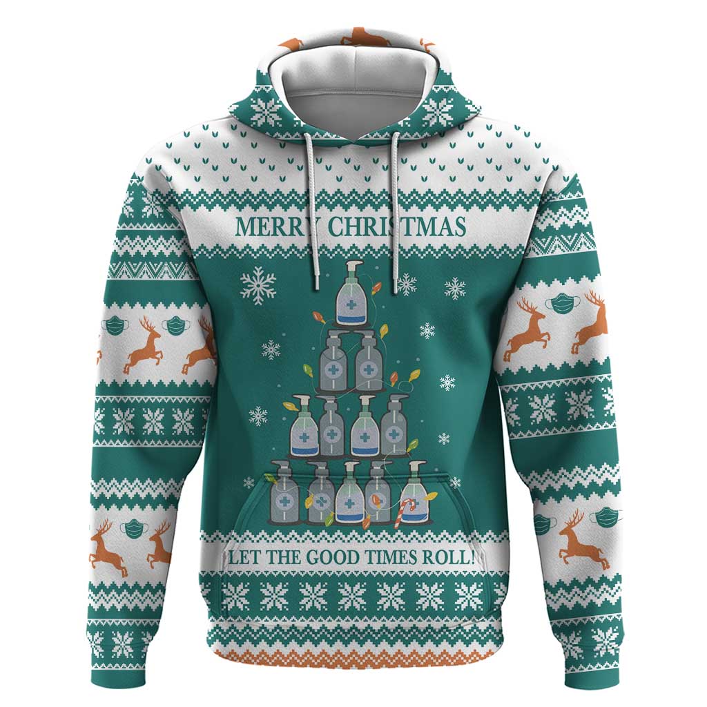 Sanitizer Merry Christmas Hoodie Xmas Holiday Patterns - Wonder Print Shop