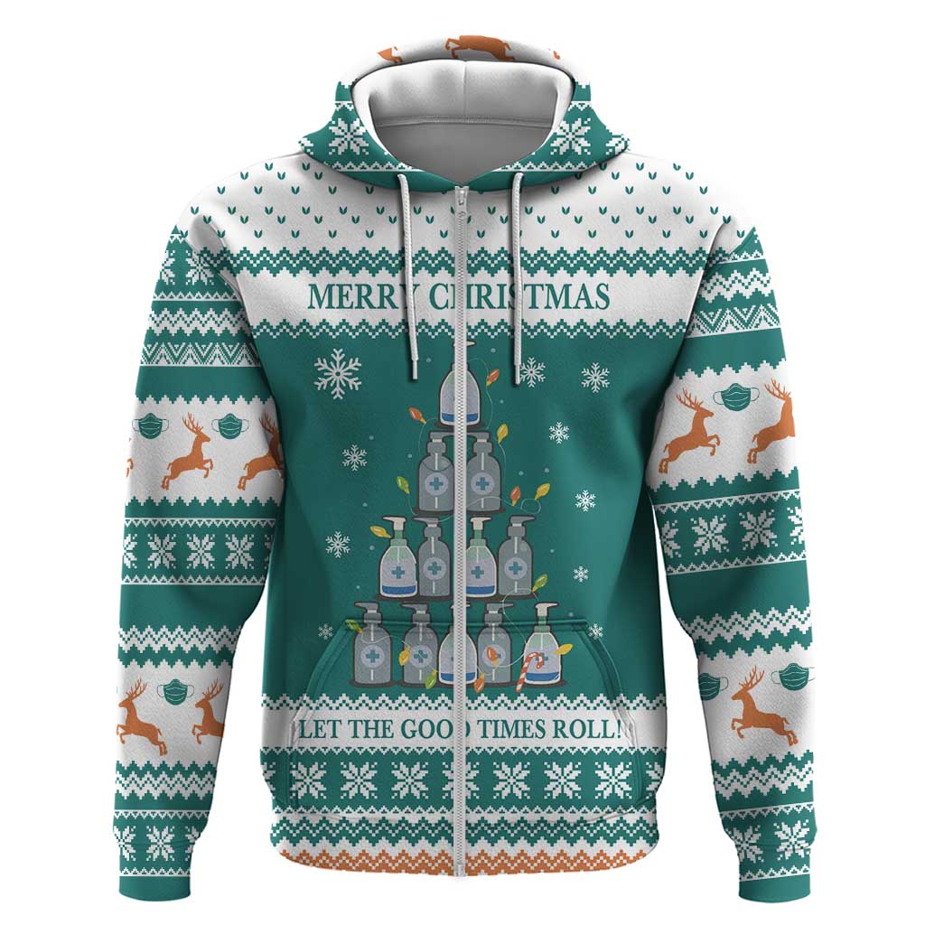 Sanitizer Merry Christmas Hoodie Xmas Holiday Patterns - Wonder Print Shop