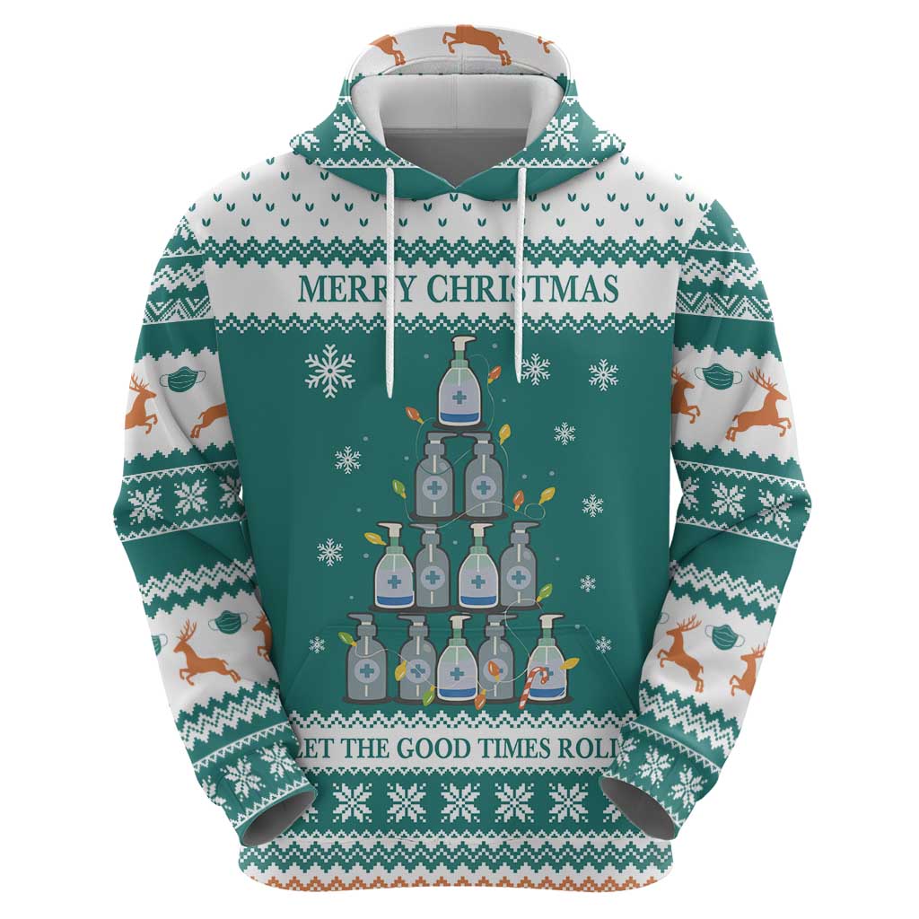 Sanitizer Merry Christmas Hoodie Xmas Holiday Patterns - Wonder Print Shop