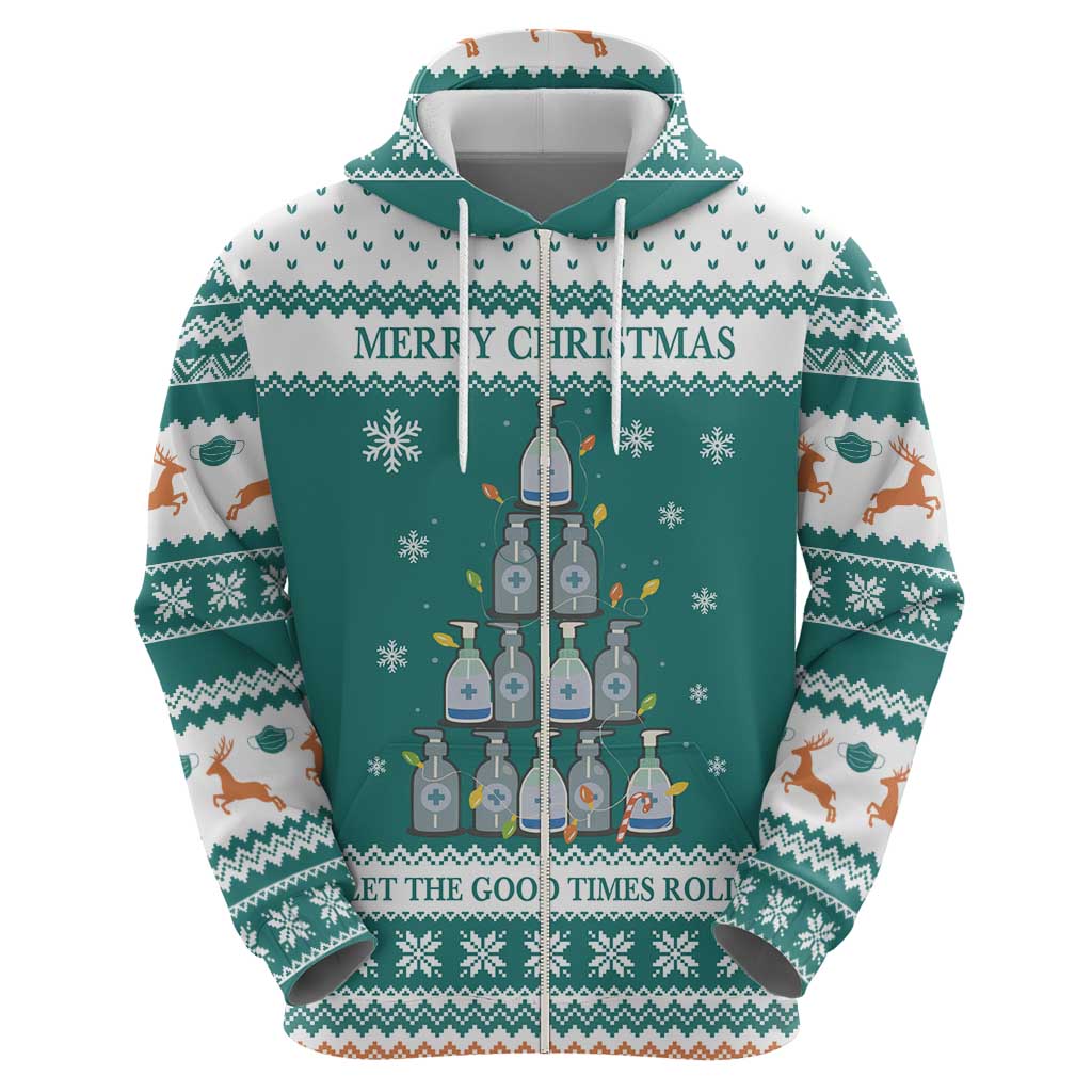 Sanitizer Merry Christmas Hoodie Xmas Holiday Patterns - Wonder Print Shop