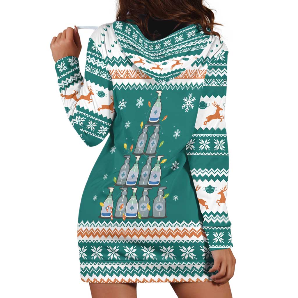 Sanitizer Merry Christmas Hoodie Dress Xmas Holiday Patterns - Wonder Print Shop