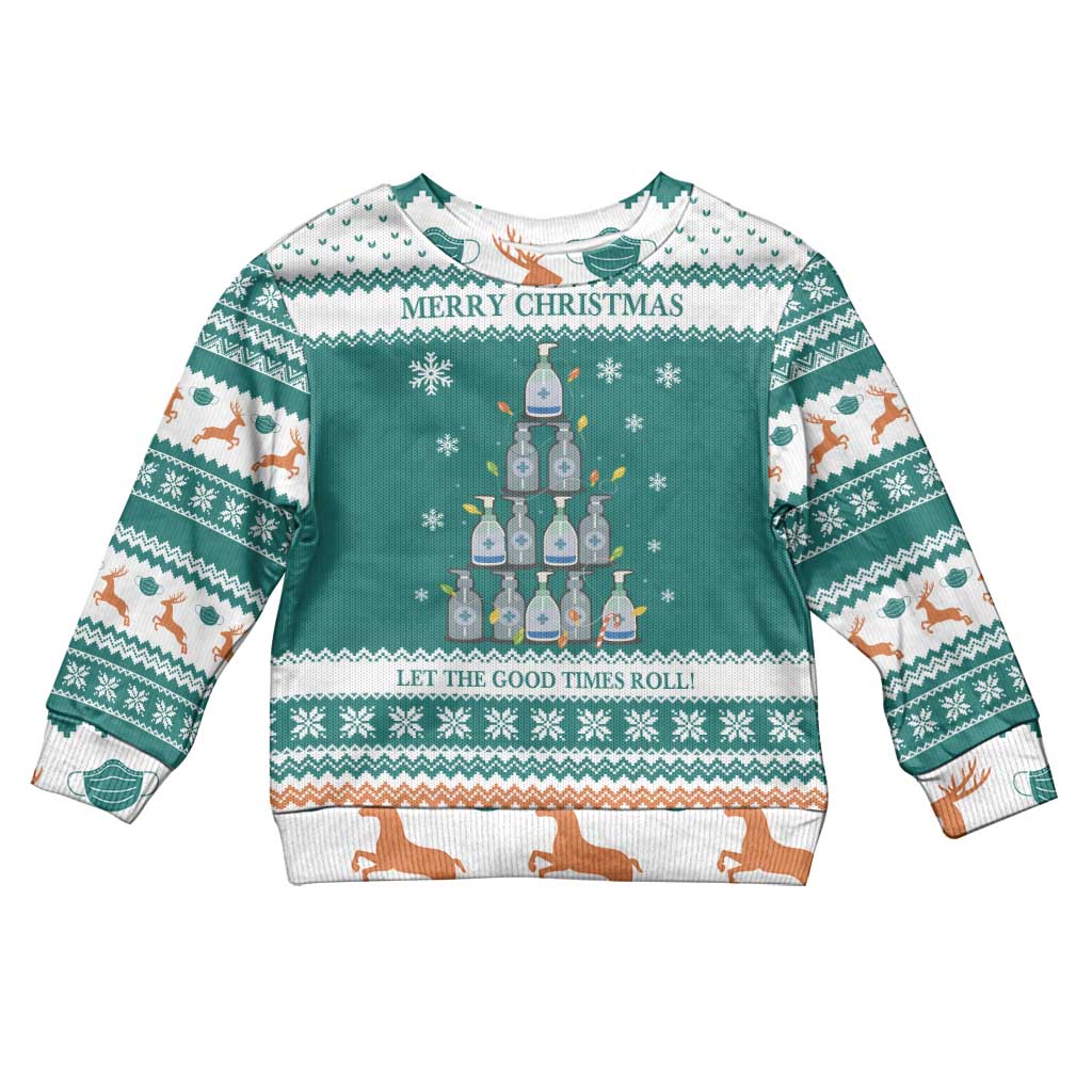 Sanitizer Merry Christmas Kid Ugly Christmas Sweater Xmas Holiday Patterns - Wonder Print Shop
