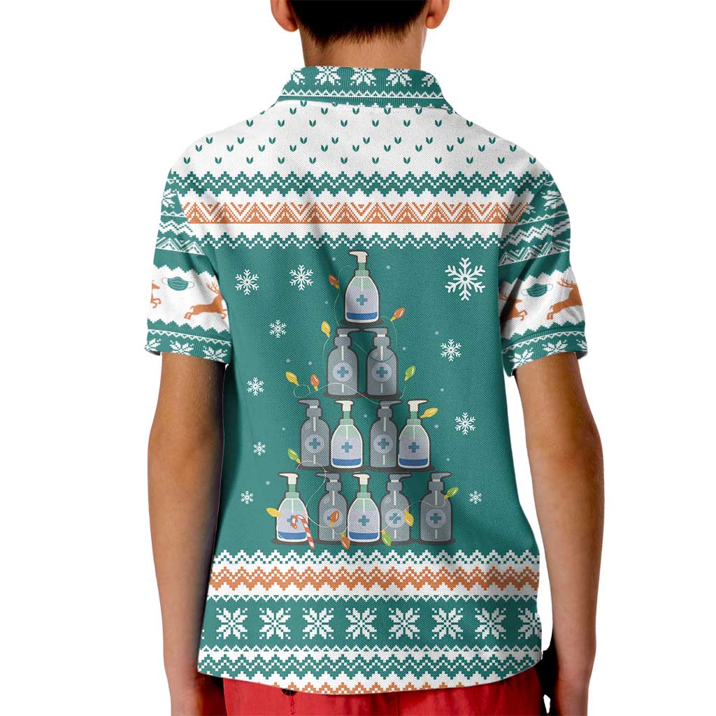 Sanitizer Merry Christmas Kid Polo Shirt Xmas Holiday Patterns - Wonder Print Shop