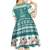Sanitizer Merry Christmas Kid Short Sleeve Dress Xmas Holiday Patterns - Wonder Print Shop