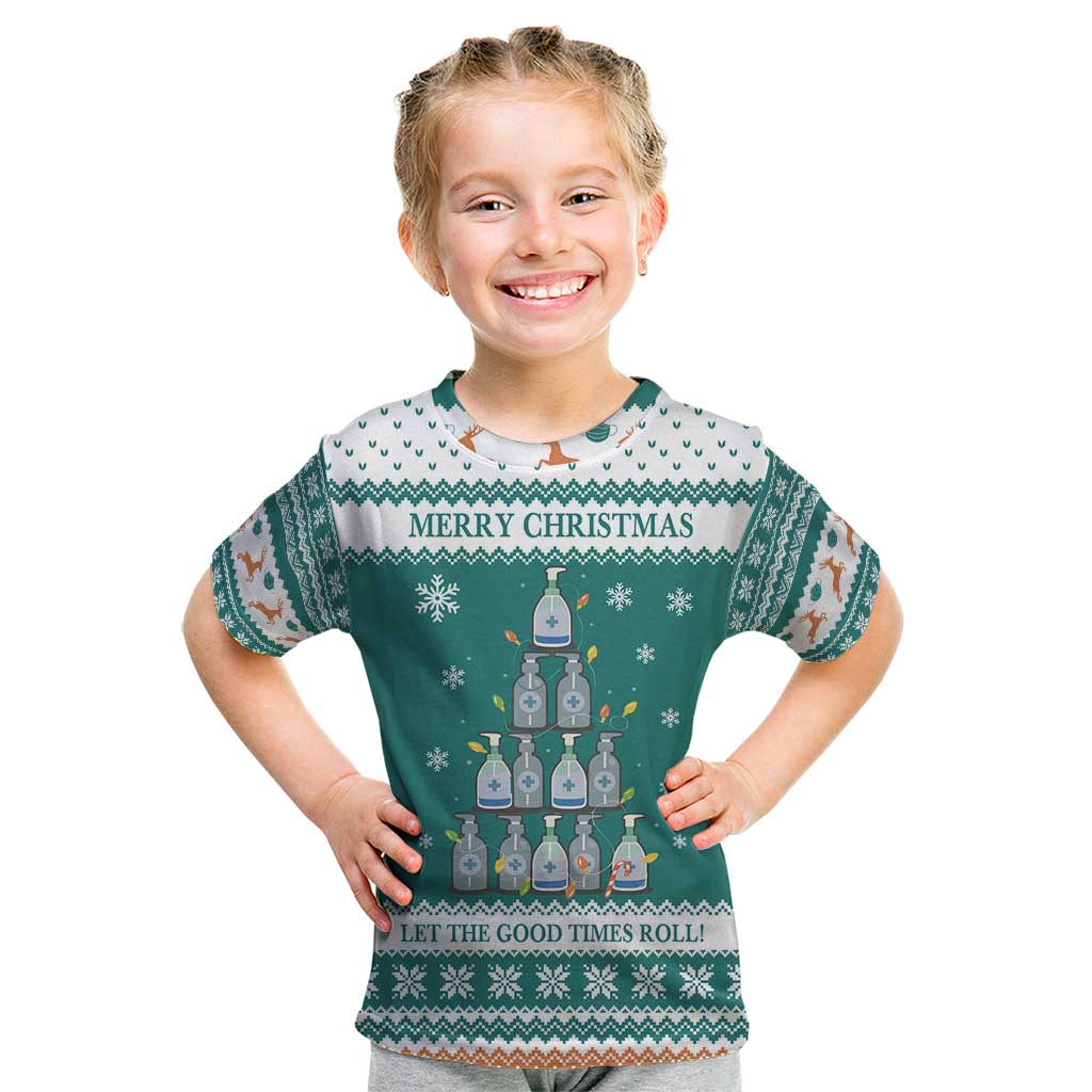 Sanitizer Merry Christmas Kid T Shirt Xmas Holiday Patterns - Wonder Print Shop