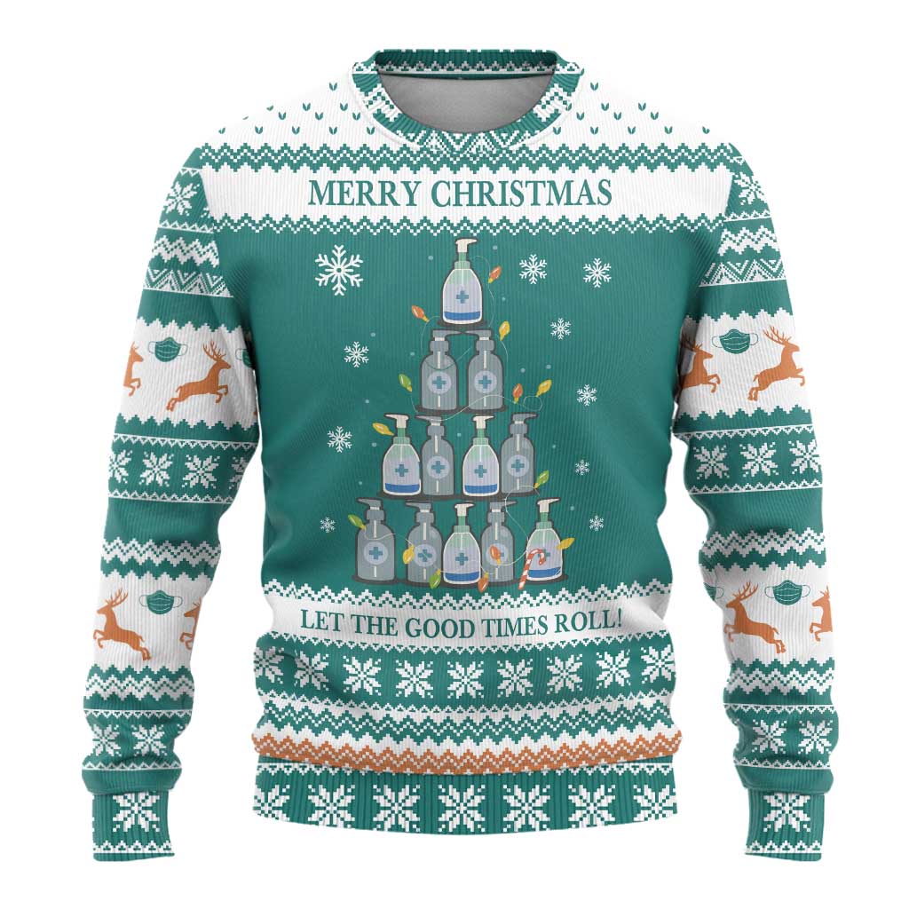 Sanitizer Merry Christmas Ugly Christmas Sweater Xmas Holiday Patterns - Wonder Print Shop