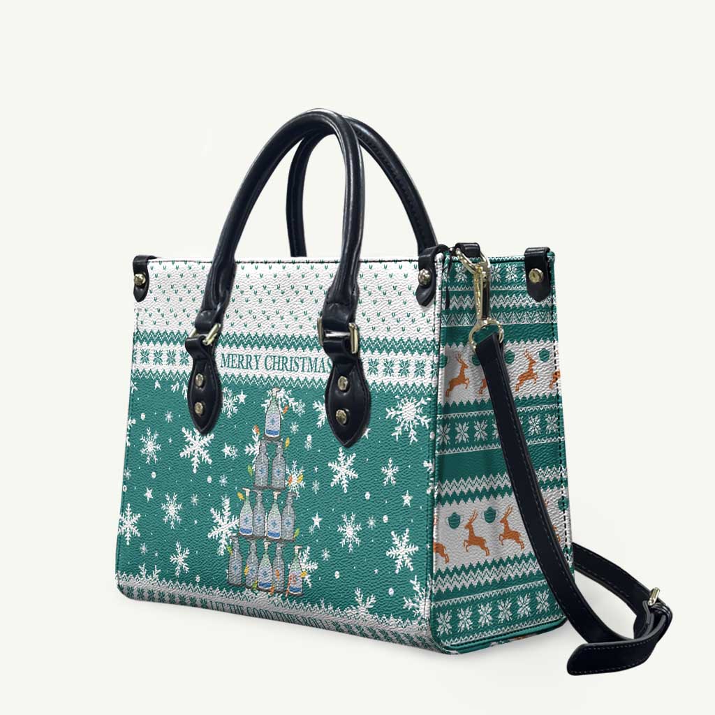 Sanitizer Merry Christmas Leather Bag Xmas Holiday Patterns - Wonder Print Shop