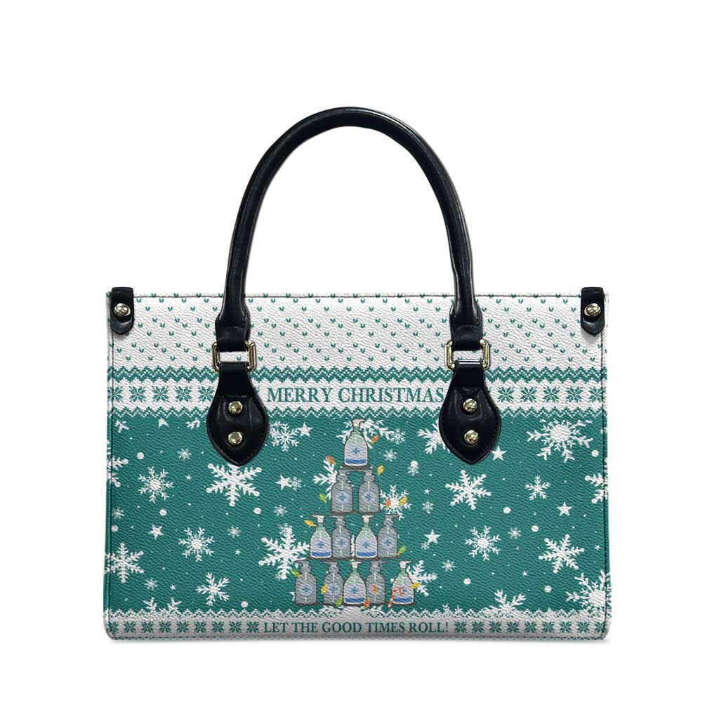 Sanitizer Merry Christmas Leather Bag Xmas Holiday Patterns - Wonder Print Shop