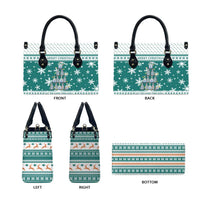 Sanitizer Merry Christmas Leather Bag Xmas Holiday Patterns - Wonder Print Shop