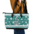 Sanitizer Merry Christmas Leather Tote Bag Xmas Holiday Patterns - Wonder Print Shop