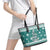 Sanitizer Merry Christmas Leather Tote Bag Xmas Holiday Patterns - Wonder Print Shop