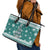 Sanitizer Merry Christmas Leather Tote Bag Xmas Holiday Patterns - Wonder Print Shop
