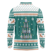 Sanitizer Merry Christmas Long Sleeve Polo Shirt Xmas Holiday Patterns - Wonder Print Shop