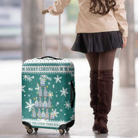 Sanitizer Merry Christmas Luggage Cover Xmas Holiday Patterns - Wonder Print Shop