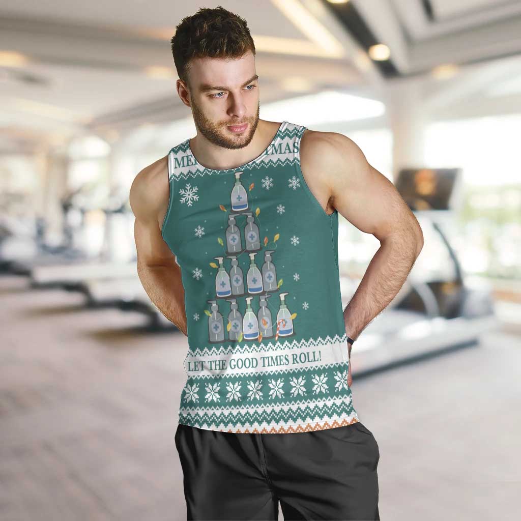 Sanitizer Merry Christmas Men Tank Top Xmas Holiday Patterns - Wonder Print Shop