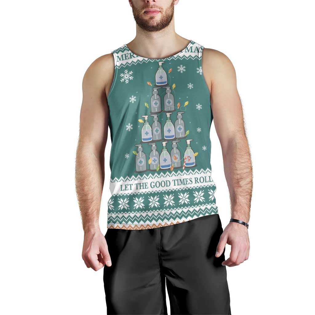 Sanitizer Merry Christmas Men Tank Top Xmas Holiday Patterns - Wonder Print Shop