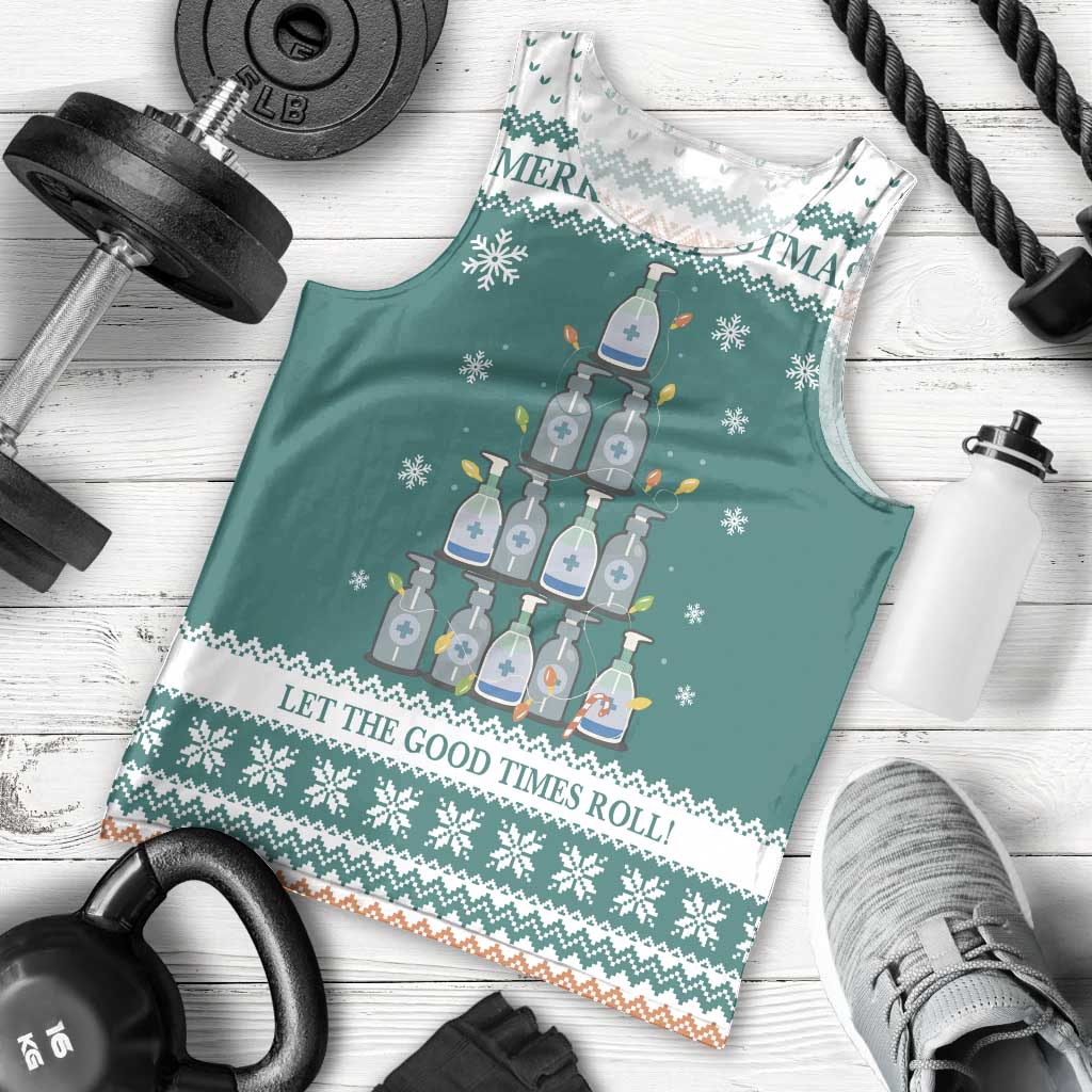 Sanitizer Merry Christmas Men Tank Top Xmas Holiday Patterns - Wonder Print Shop