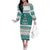 Sanitizer Merry Christmas Off The Shoulder Long Sleeve Dress Xmas Holiday Patterns - Wonder Print Shop