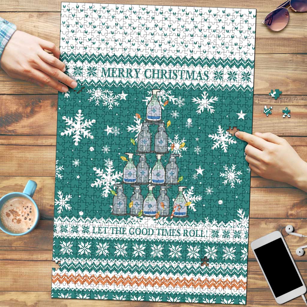 Sanitizer Merry Christmas Puzzle Xmas Holiday Patterns - Wonder Print Shop