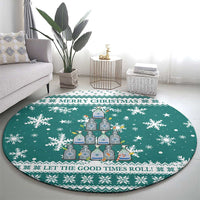 Sanitizer Merry Christmas Round Carpet Xmas Holiday Patterns - Wonder Print Shop