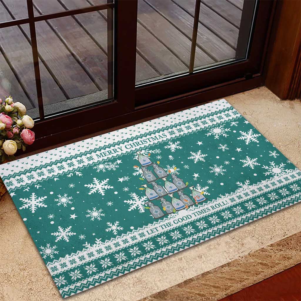 Sanitizer Merry Christmas Rubber Doormat Xmas Holiday Patterns - Wonder Print Shop