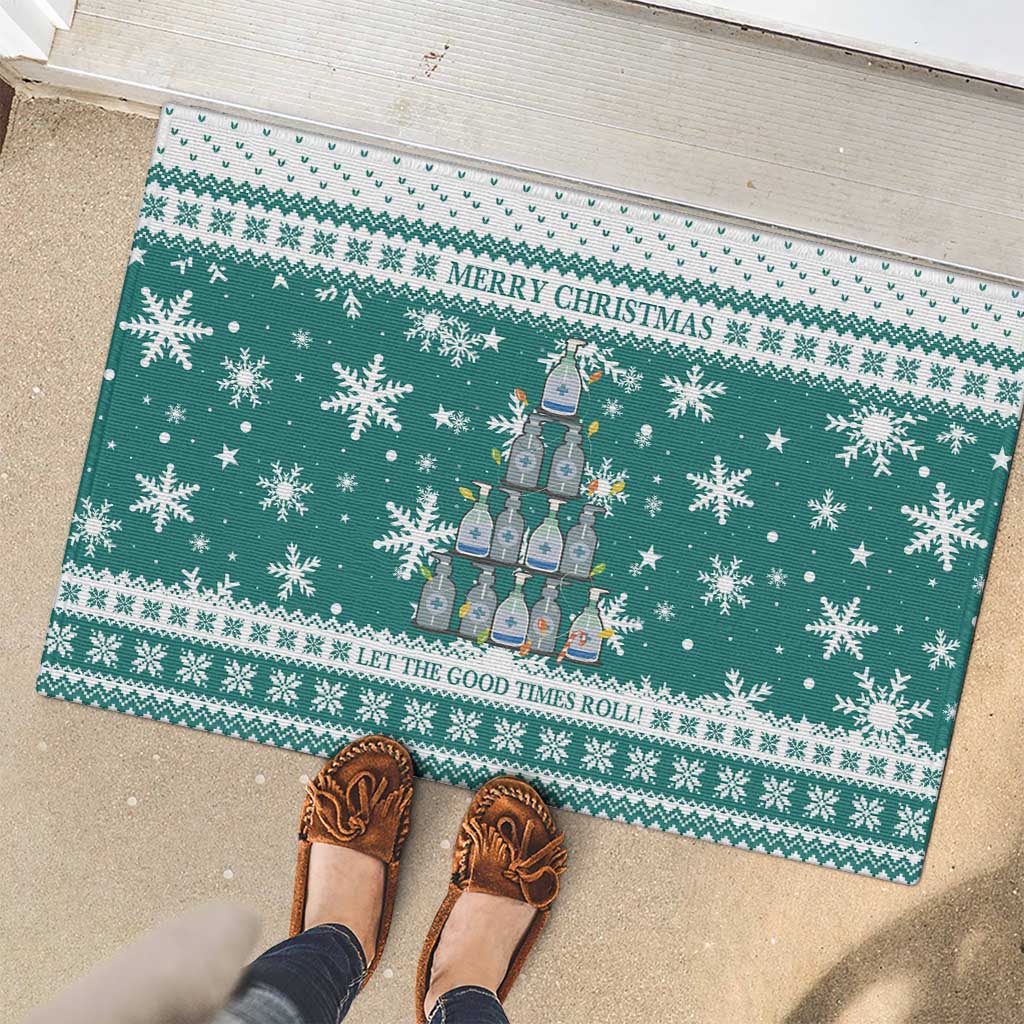 Sanitizer Merry Christmas Rubber Doormat Xmas Holiday Patterns - Wonder Print Shop