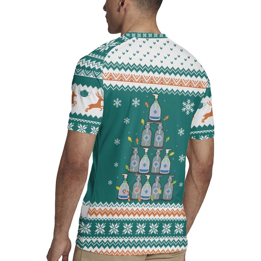 Sanitizer Merry Christmas Rugby Jersey Xmas Holiday Patterns - Wonder Print Shop