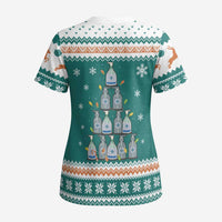 Sanitizer Merry Christmas Scrub Top Xmas Holiday Patterns - Wonder Print Shop