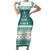 Sanitizer Merry Christmas Short Sleeve Bodycon Dress Xmas Holiday Patterns - Wonder Print Shop
