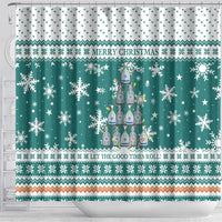 Sanitizer Merry Christmas Shower Curtain Xmas Holiday Patterns - Wonder Print Shop