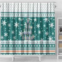 Sanitizer Merry Christmas Shower Curtain Xmas Holiday Patterns - Wonder Print Shop